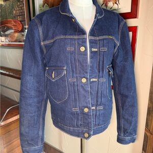 Men's Master Supply Dark Blue Denim Jacket - Classic Button Front